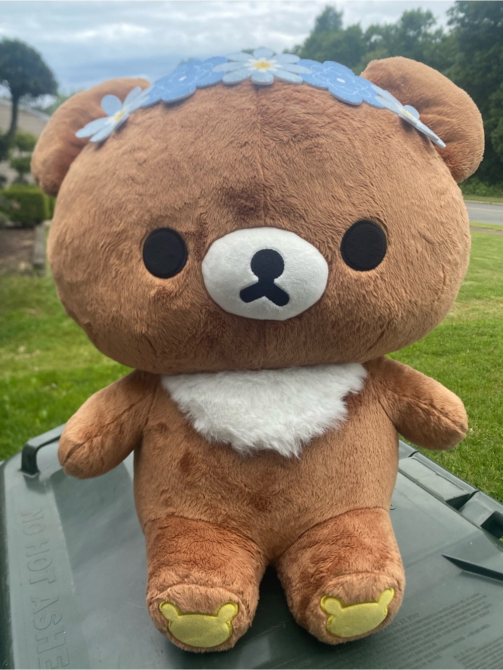 San-X Rilakkuma Chairoikoguma large plush teddy bear 16” NWT